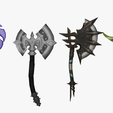 09.png 20 STYLIZED AXE MODELS PACK 1 - LOW POLY