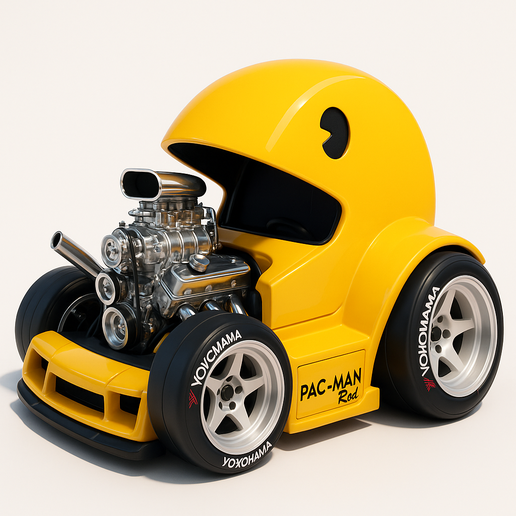 🥵 HOT ROD PAC-MAN・Archivo STL para Impresión 3D・Cults