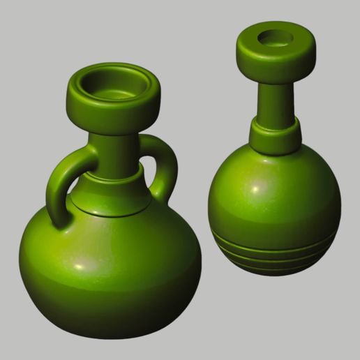 🪄 Organic Magic Jars – Zelda Style Potion Bottles (Small + Big) – 3D ...