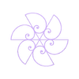 Golden_Spiral_Snowflake_without_circle.stl Parametric Golden Spiral Snowflake