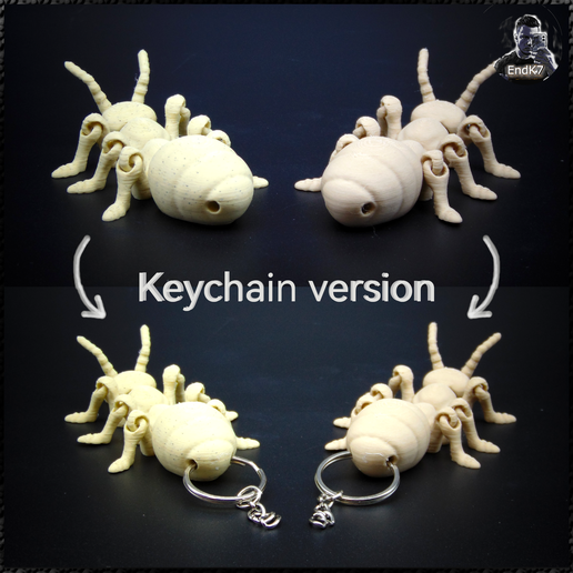 Bild14.png Articulated Ant - Print in Place - No Supports - Multicolor - Keychain
