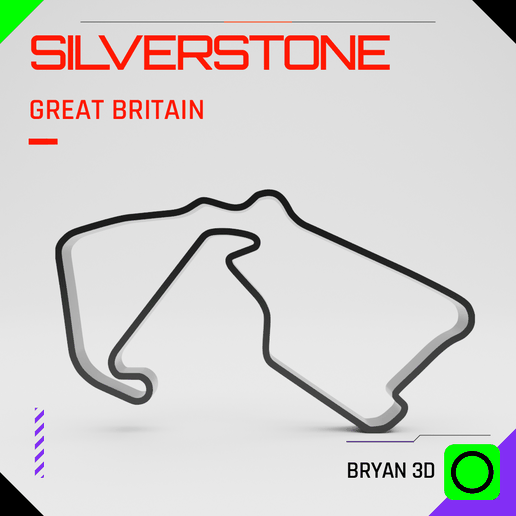 🏎️ Silverstone (United Kingdom) Race Track – 3D Printable STL ...