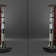 3.png Nasa Saturn V Rocket and Launch Pad Apollo 3D model, file STL OBJ for 3D Printer