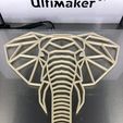 IMG_5019.jpg STL file Elephant 'geometric'・Template to download and 3D print
