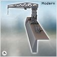 5.jpg Brick waterfront with large loading and unloading crane for the dock (1) - Modern WW2 WW1 World War Diaroma Wargaming RPG Mini Hobby