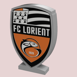 lorient-coté.png Fichier STL lampe lorient football・Modèle à imprimer en 3D à télécharger