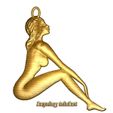 Nude-18A-keychain-00.jpg keychain  keyring trinket neck pendant key-keeper n-18A 3d-print and cnc