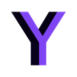 Y.STL Arial font - all CAPS - A through Z
