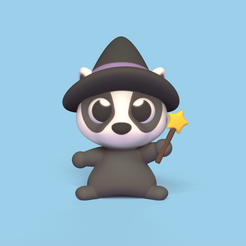 Cod2237-WitchBadger-1.jpg Fichier 3D Blaireau sorcier・Design pour imprimante 3D à télécharger