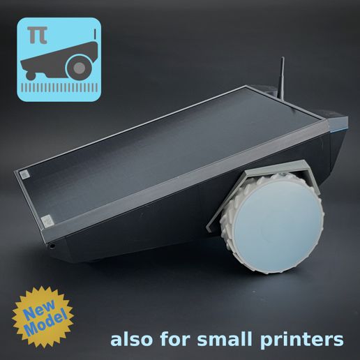 also for small printers PiMowBot Case (Raspberry Pi based robotic lawn mower)