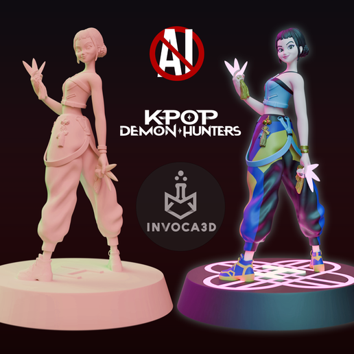 🏹 ZOEY KPop Demon Hunters - AMS - MULTIPARTS・ 3D File for 3D