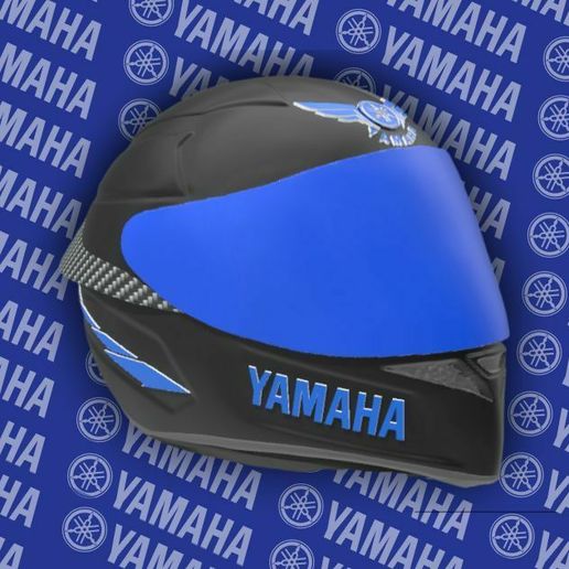 🪖 HELMET YAMAHA MOTORCYCLE・Archivo STL para ・Cults