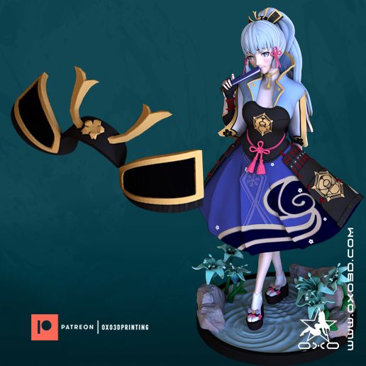 Kamisato Ayaka Genshin Impact Head Accessory Cosplay 3D model
