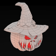 Pumpkin02_Wire_1920x1080_0000.png Halloween Pumpkin Low-poly 3D model