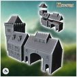 1-PREM.jpg Large medieval half-timbered building with stone tower and triple arches (20) - Medieval Gothic Feudal Old Archaic Saga 28mm 15mm RPG