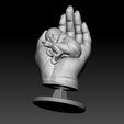ZBrush-Document.jpg the baby is sleeping in the hand