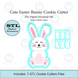 Etsy-Listing-Template-STL.png Cute Easter Bunny Cookie Cutter | Multi Cutter | STL File