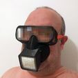 printed1.jpg Free STL file Reusable respirator face fitting mask with eyes protection. For HEPA or any other DIY filter・3D printing idea to download