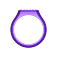 Hexa-signet-pavé.STL STL file Hexagonal slot low profile signet ring 3D print model・3D printer model to download, RachidSW