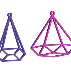 earrings_v3.png Free STL file Diamond earrings pendant・3D printing idea to download, DanTech