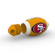 NFL-sf49ers-1.jpg STL file NFL BALL KEY RING SAN FRANCISCO 49ERS WITH CONTAINER・3D printing template to download