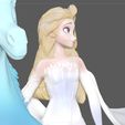 15.jpg Elsa on horse white dress FROZEN2 disney girl princess 3D print model