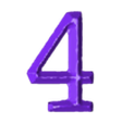 4.stl Elegant Chiseled Font Alphabet and Numbers (40 3d models)