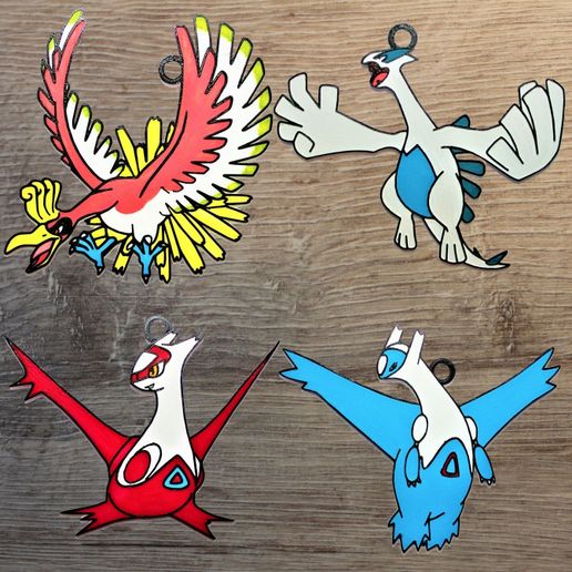 Pokemon oiseaux leg.jpg Fichier 3D Lot de 50 Ornements Pokémon・Modèle pour impression 3D à télécharger, DG22