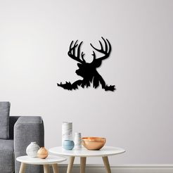 Deer_1.jpg STL file Deer Silhouette for wall art・3D print model to download