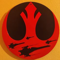Star-Wars-Rebel-Logo-X-wing.jpg Free STL file Star Wars Rebel Logo X-WIng・3D printer design to download