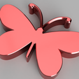 red-b.png 3MF 3D Print Butterfly 21,8cm x 14,8cm with Mold Housing for silicone mold making