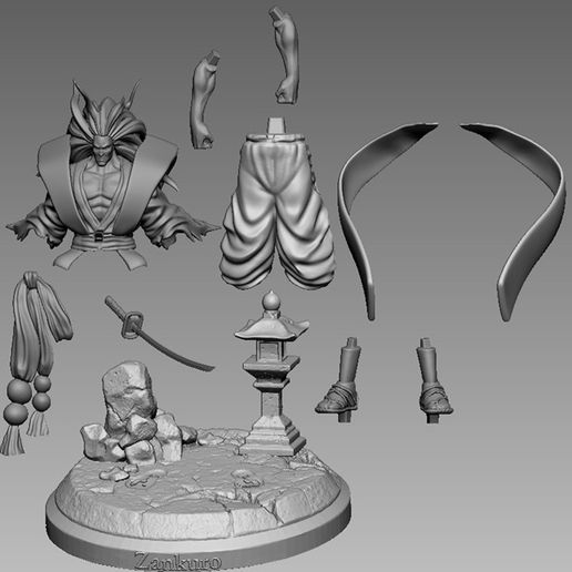 🗡️ Zankuro Minazuk Samurai Shodown III・Arquivo STL para