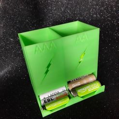 20230405_202400.jpg STL file AA + AAA Battery Dispenser Lightning・Model to download and 3D print