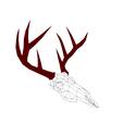 render1.png Download OBJ file Low poly Deer Skull • Design to 3D print, vitascky