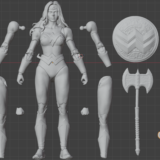 3D scan of Mcfarlane Toys DC Multiverse Wonder Woman Classic