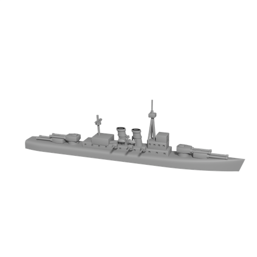 WW2 Heavy Cruiser Waterline Model