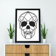 11.skull (2).jpg Download STL file Skull Wall Sculpture 2D • 3D printing template, UnpredictableLab