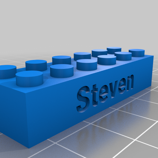 Steven LEGO compatible Text Bricks - 3D model önizlemesi