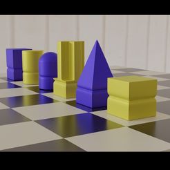 14.jpg Contemporean Chess Set Pieces 3D print Model