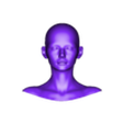 1.stl 12 3D Head Face Female Character Women teenager portrait doll 3D Low-poly 3D model