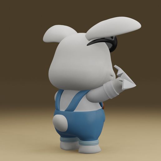 STL file Pilot rabbit 🧑‍ ️ ・3D print model to download・Cults