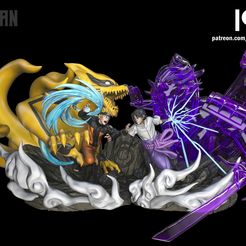 67A54F41-FF63-4D49-9D78-8833A53B1AA2.jpg Naruto x Kyubi vs Sasuke x Susanoo NARUTO - STL listo para impresión 3D