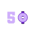 5-number-varsity-Stud-earring.STL 5 five number varsity font stud earring 3D print model