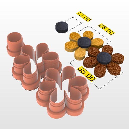 Screenshot_3.png Archivo STL Polymer Clay Cutter/DOUBLE FLOWER/Lorren3d・Plan de impresora 3D para descargar, EULITEC