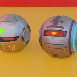 helmet-1-and-2-renders-JPEG.jpg Archivo STL Casco robótico futurista de ciencia ficción・Modelo para descargar y imprimir en 3D