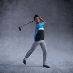 gs1.jpg Free 3MF file Golfer swing・3D printer model to download