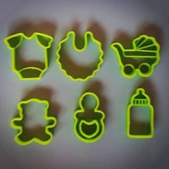 baby.JPG STL file babyshower cutters・3D printer design to download