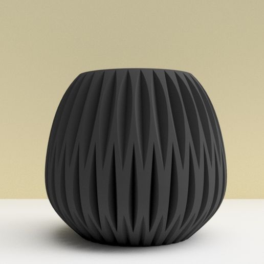 vase biseau decalé noir.jpg Download STL file Bevel series 3dgregor • Template to 3D print, moulin3d