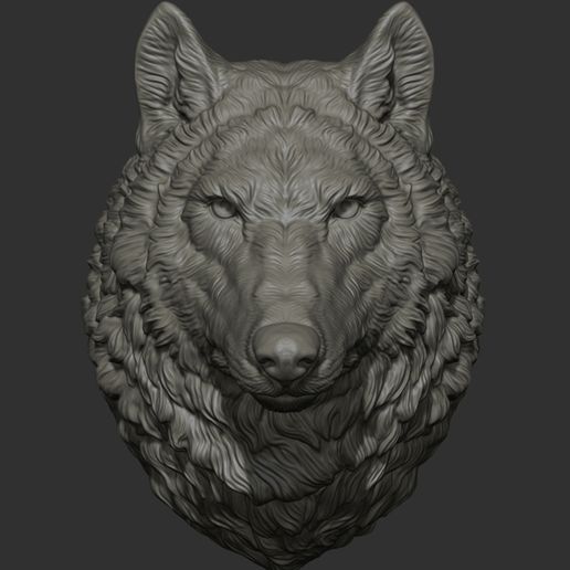 1.jpg OBJ file Wolf head・3D print design to download, guninnik81