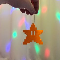 2014-12-07_14.27.38_display_large.jpg Fichier STL gratuit Pixel Star de Mario Bros jeux.・Objet pour imprimante 3D à télécharger